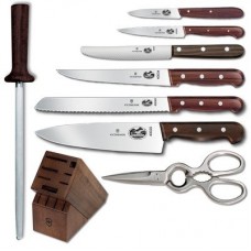 Victorinox Swiss Army Rosewood 12 Piece Knife Block Set VCX1323
